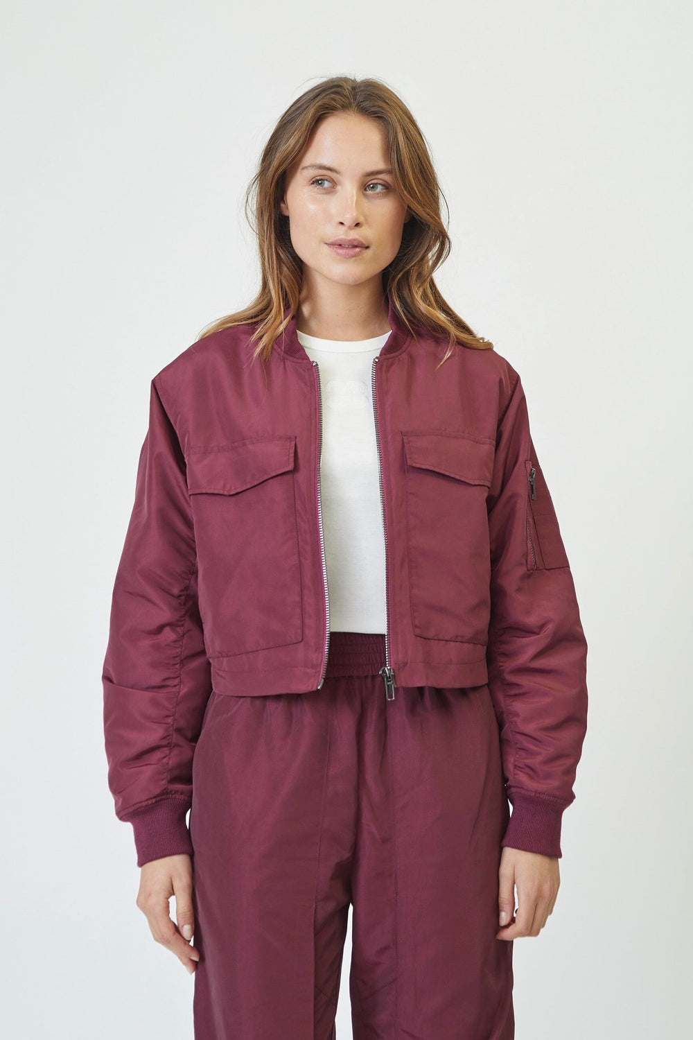 Co´Couture - Tricecc Crop Jacket 30060 - 87 - Winered Jakker