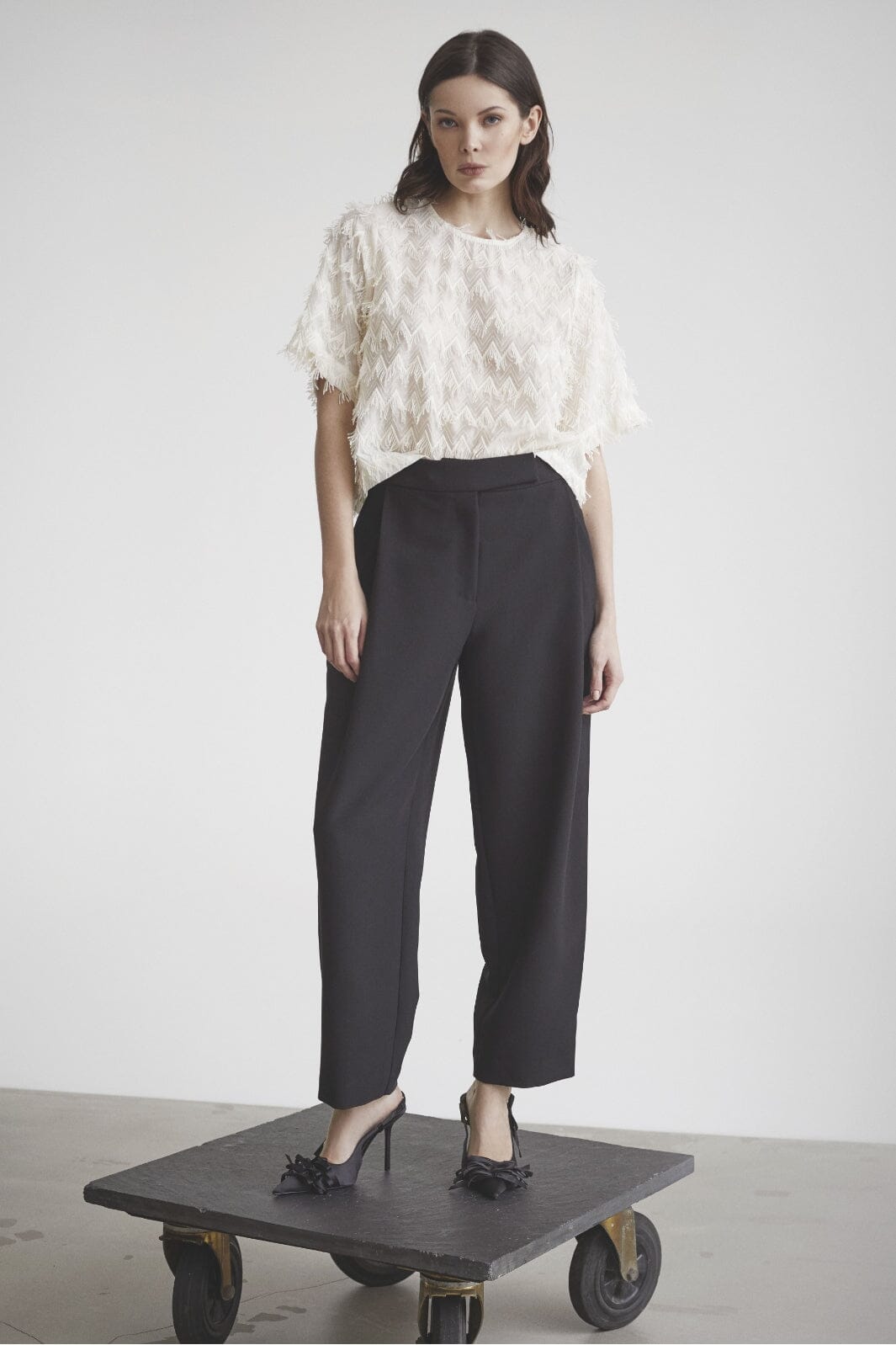 Co´Couture - Volacc Carrot Pleat Pant 31560 - 96 - Black