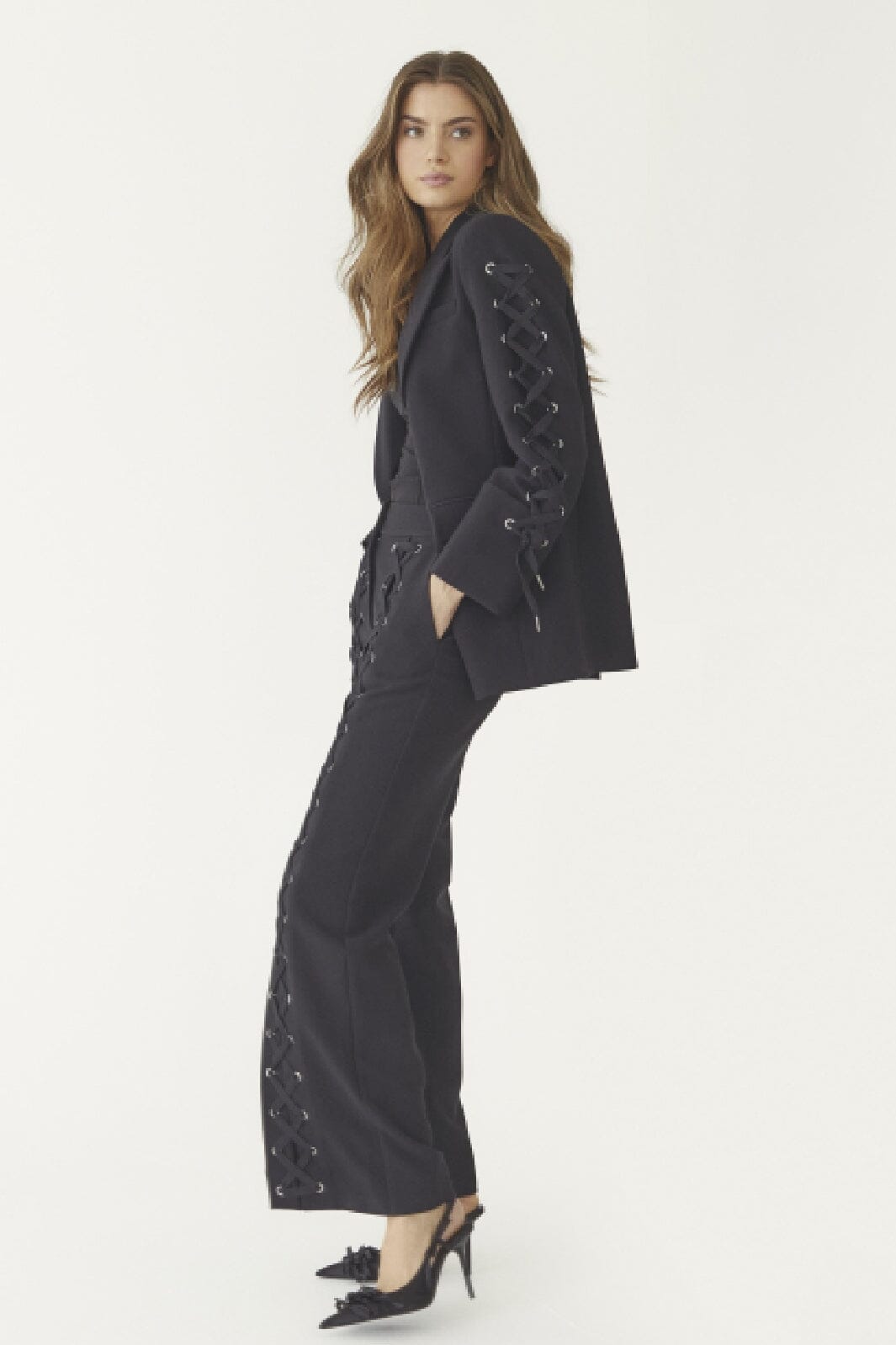 Co´Couture - Volacc Eyelet Blazer 30284 - 96 - Black Blazere