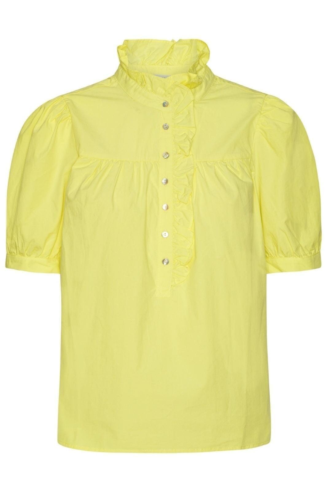 Continue - Ariana Ss Poplin - Yellow Bluser