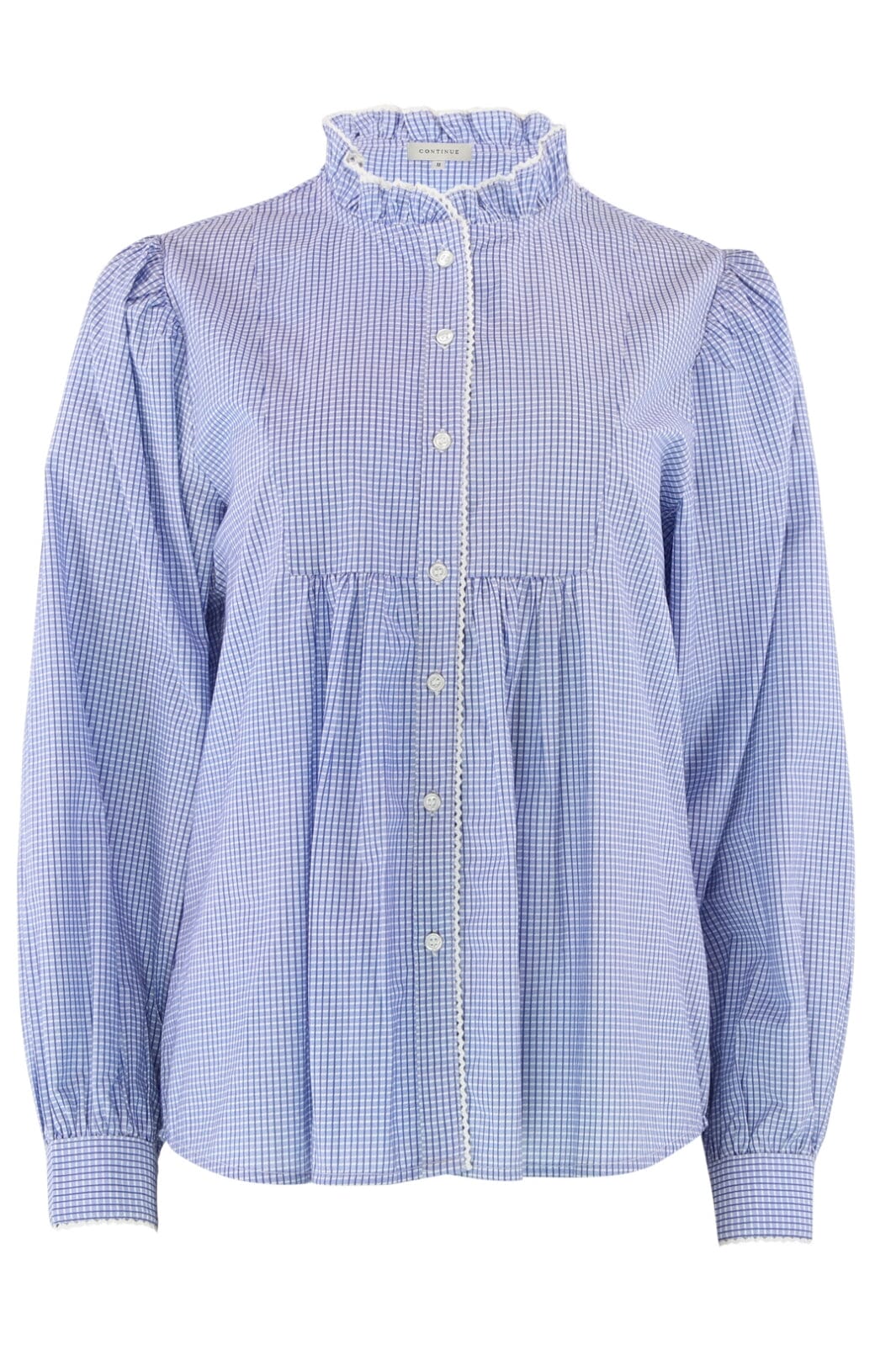 Continue - Chania Smal Check 14746 - Blue Check Bluser