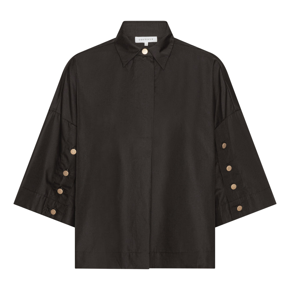 Continue - Klara Shirt 15039 - Black Skjorter