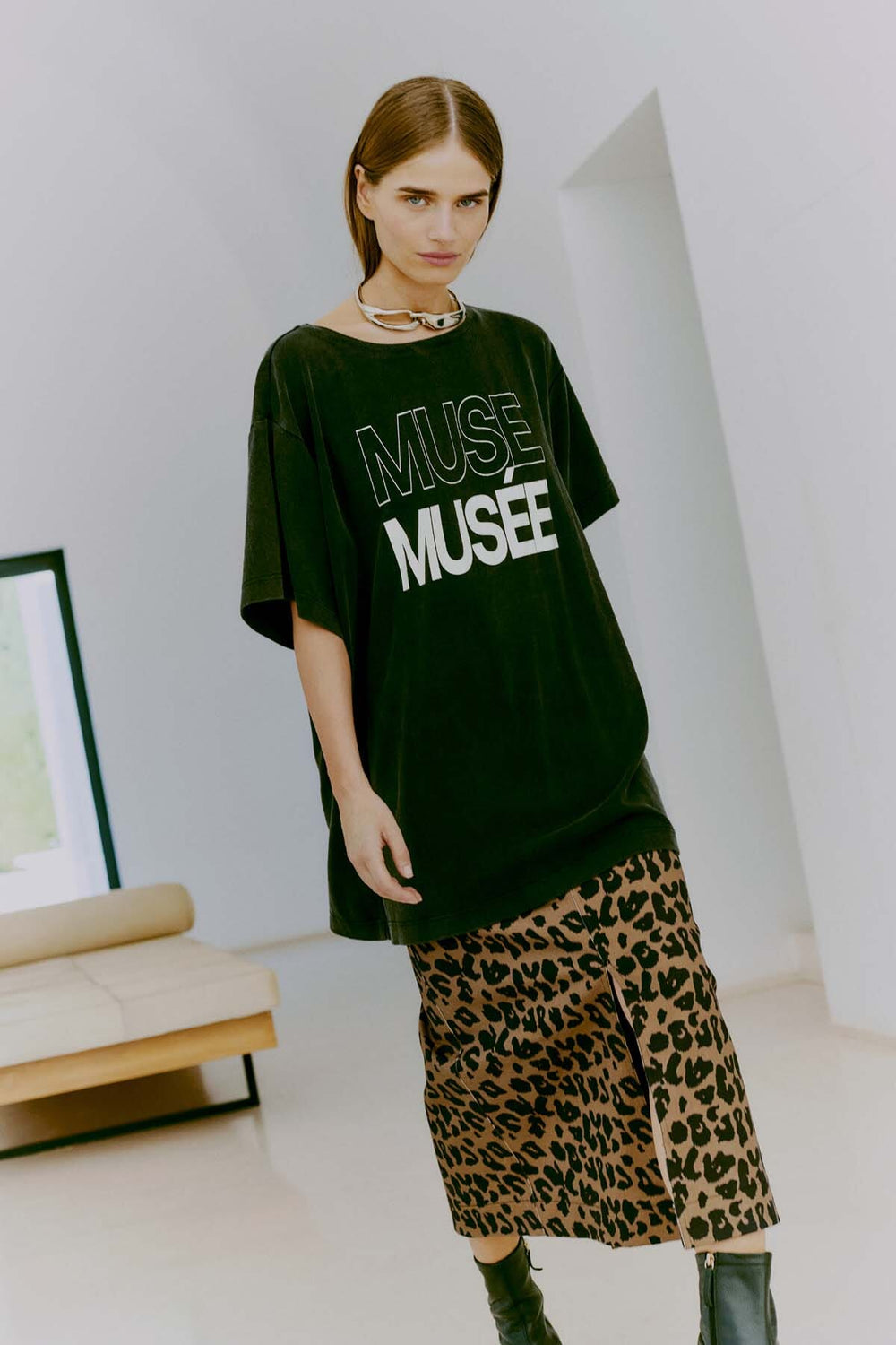 Copenhagen Muse - Cmleora-Skirt - Kangaroo w. Black Nederdele