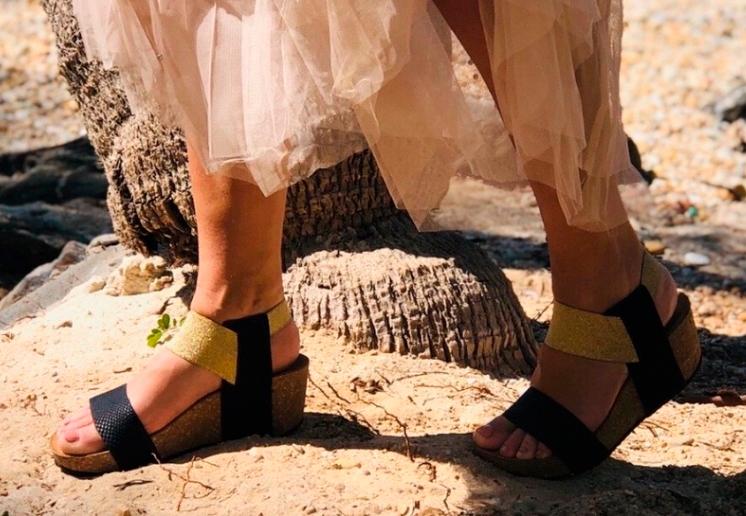 Copenhagen Shoes - Daniela Snake - Black Sandaler