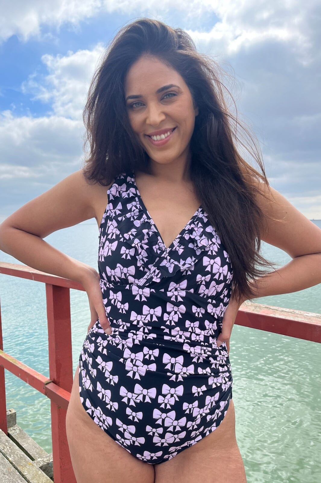 Cras - Agnes Swimsuit - 8048 Bow Black Badedragter