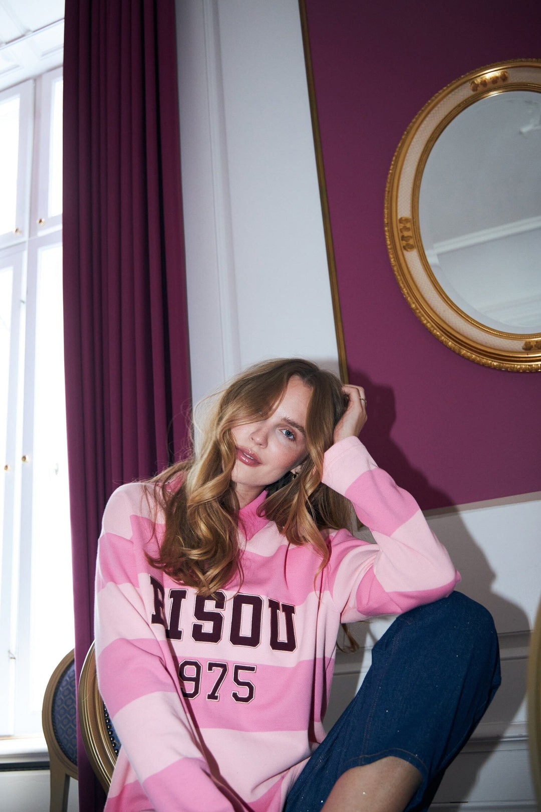 Cras - Bisou Blouse C474 - 8127 Pale Pink Stripe Bluser