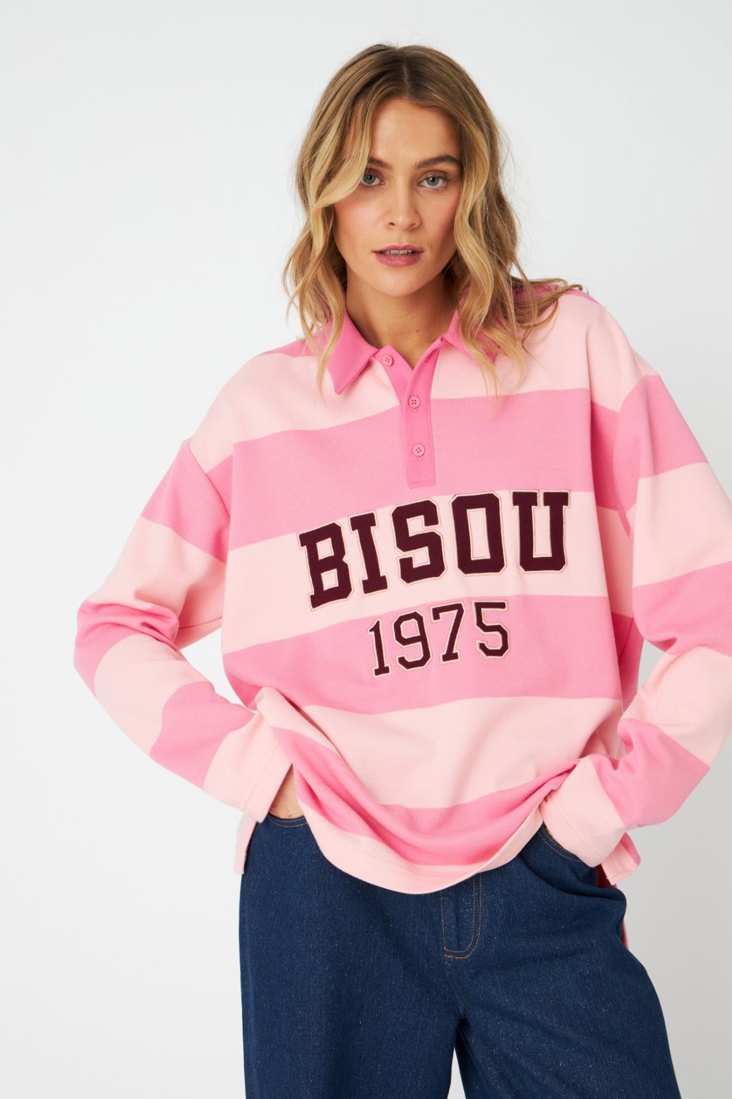 Cras - Bisou Blouse C474 - 8127 Pale Pink Stripe Bluser