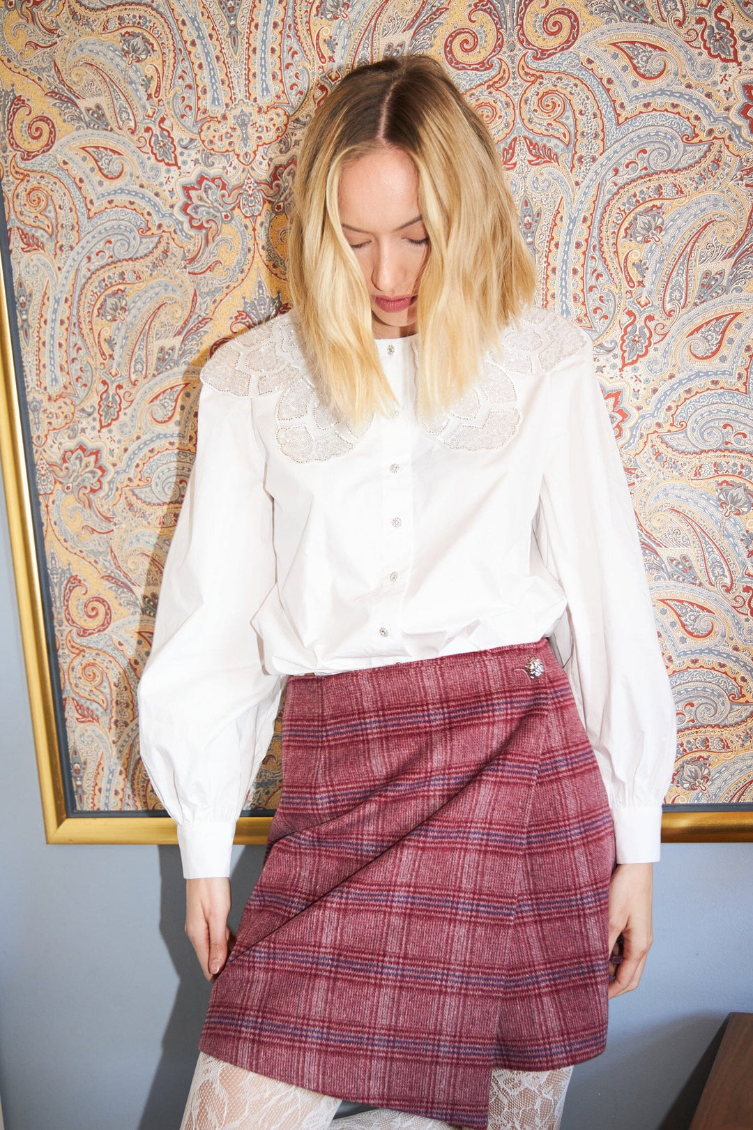 Cras - Boss Skirt C546 - 8134 Cherry Check Nederdele