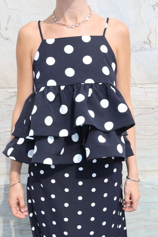 Cras - Joselle Top CE1038 - 8140 Black Polka Grande Toppe