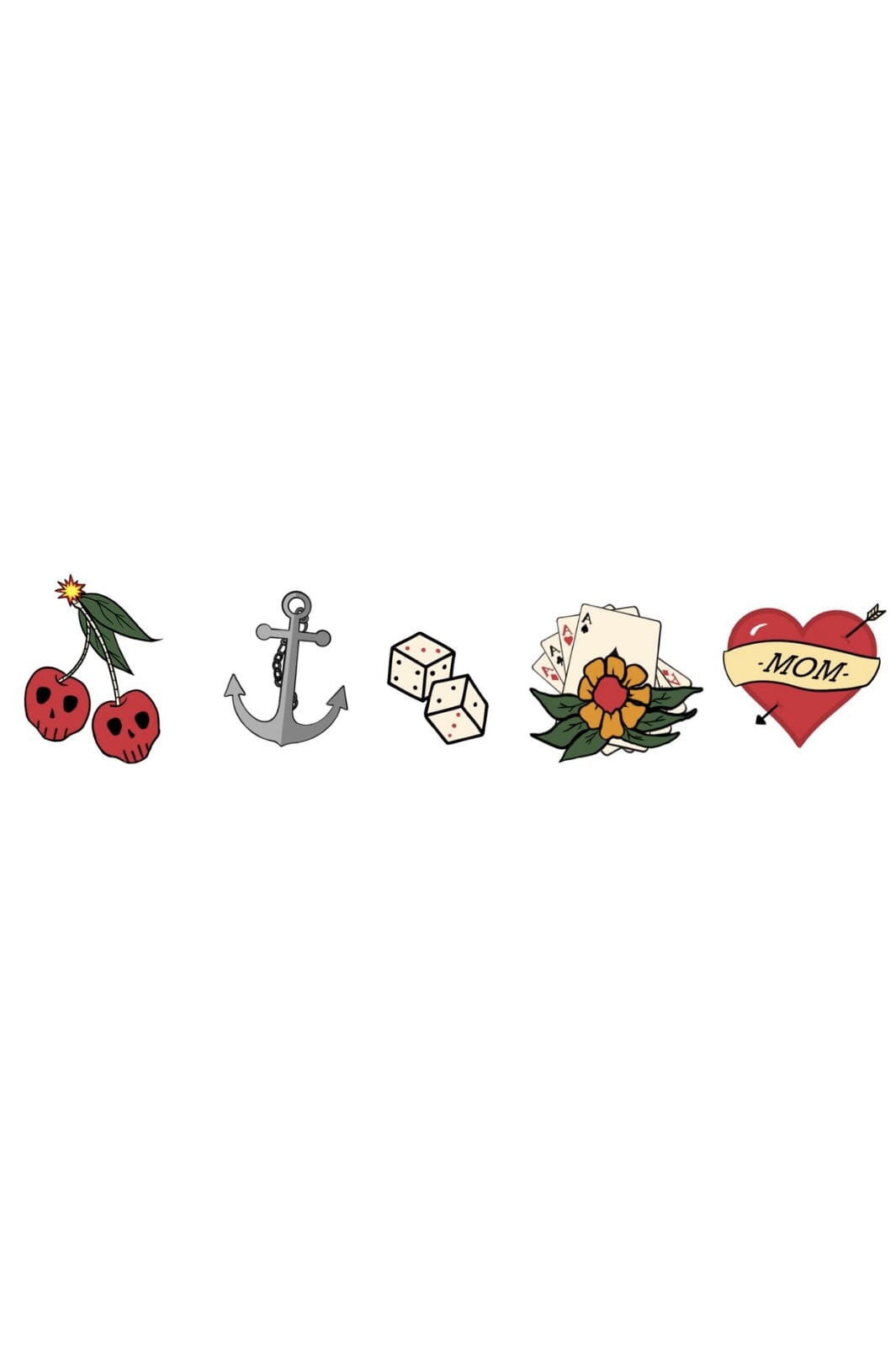 Crocs - Old School Tattoo 5 Pack Tilbehør