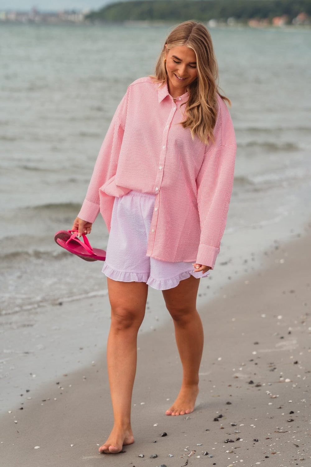 Forudbestilling - A-VIEW - Sonja Shorts - 104 Pink/White (Maj/Juni) Shorts