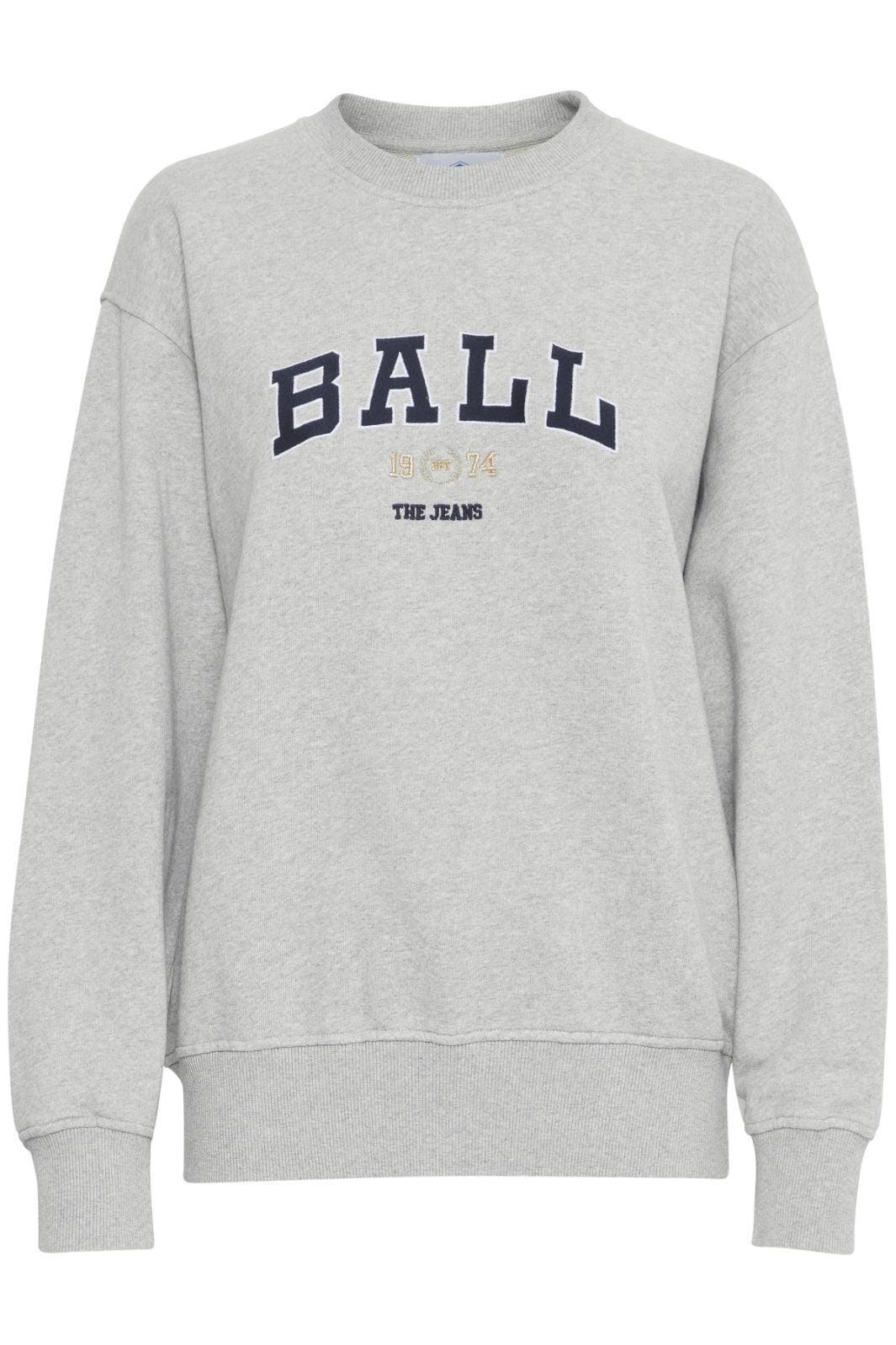 Forudbestilling - Ball - Baltaylor Sweatshirt - 204054 Medium Grey Melange Sweatshirts