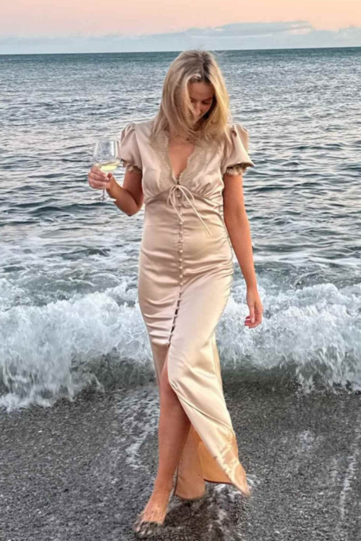 BYIC - Agneteic Long Dress A23810 - Light Brown