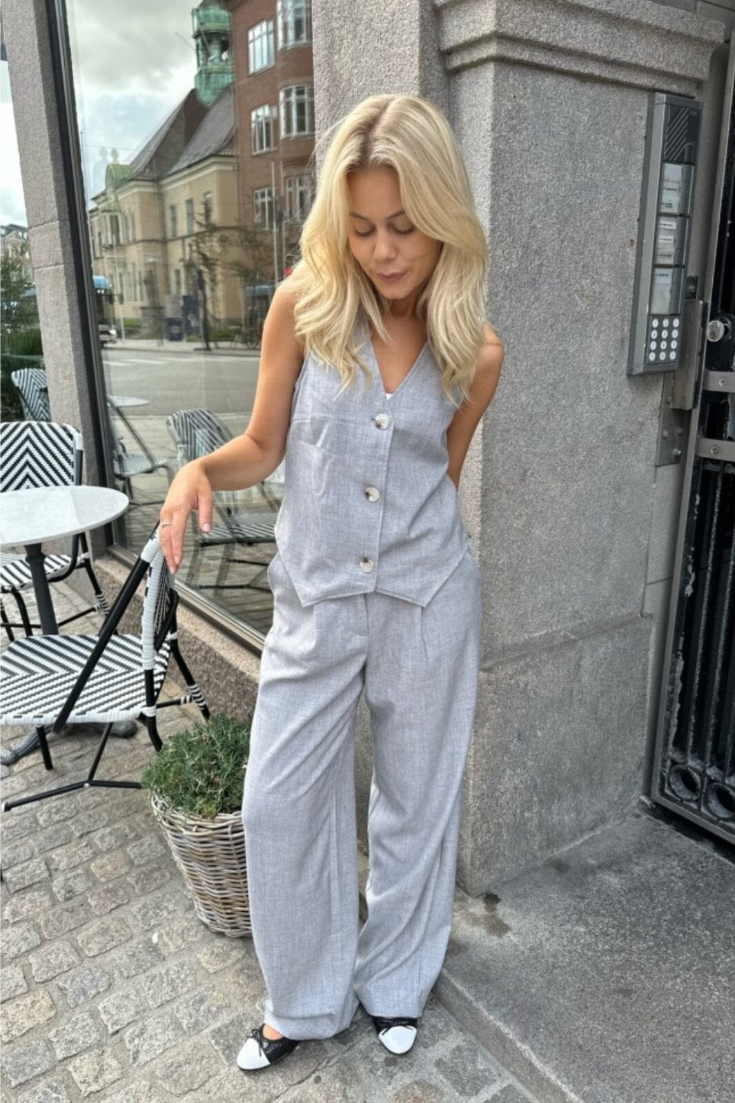 Forudbestilling - BYIC - Celina Pants - Grey Bukser
