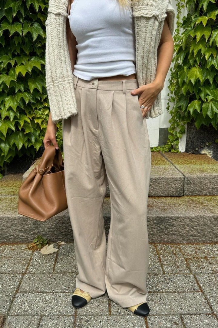 Forudbestilling - BYIC - Claraic Pants - beige Beige Bukser