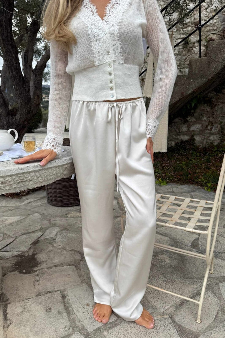 BYIC - Fieic Pants A23851 - Off White Satin