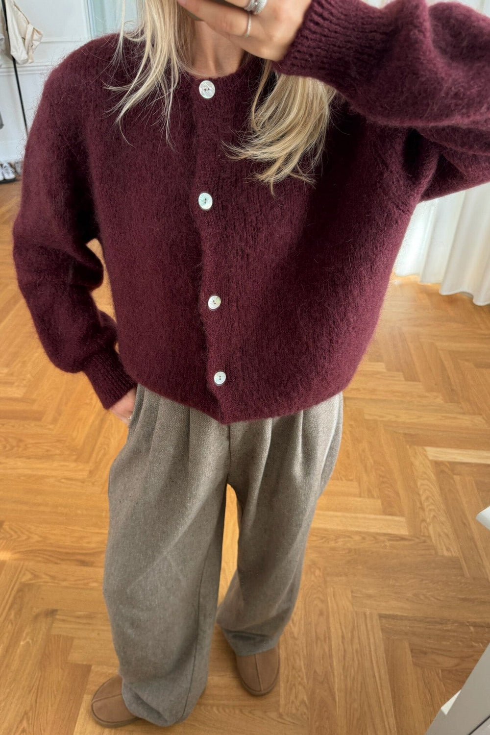 Forudbestilling - BYIC - Idaic Cardigan - bordeaux Bordeaux Cardigans