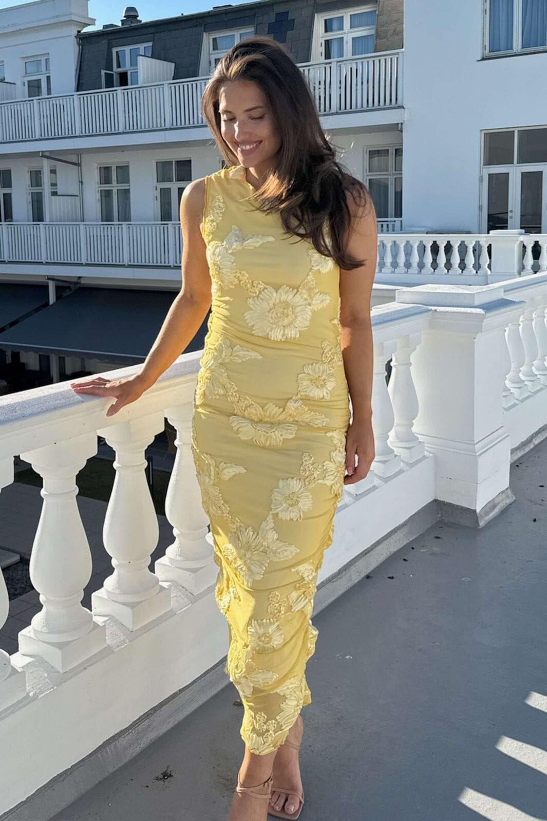 BYIC - Miraic Mesh Dress A23766 - Yellow Flower