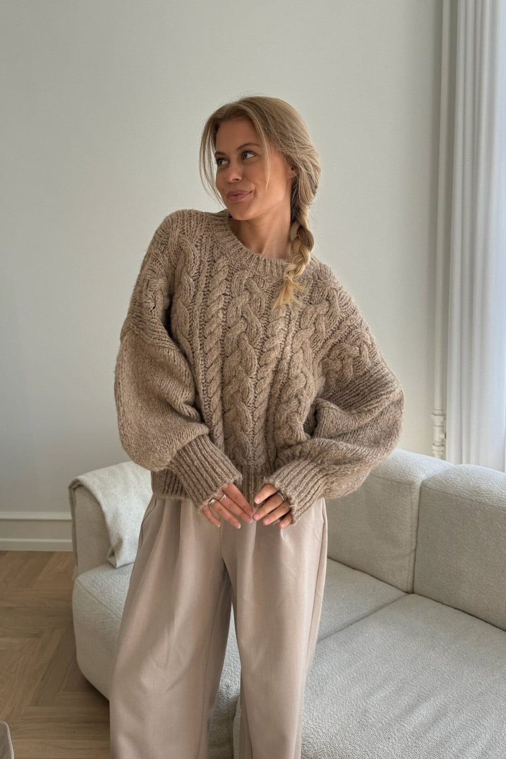 Forudbestilling - BYIC - Noraic Sweater - beige Beige Sweatshirts