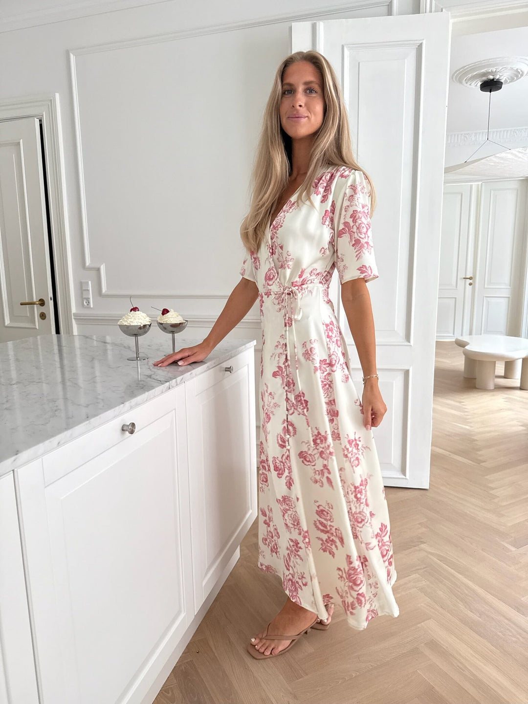 Forudbestilling - BYIC x Molly&My - Yrsaic Maxi Dress A23849 - Vintage Rose Kjoler