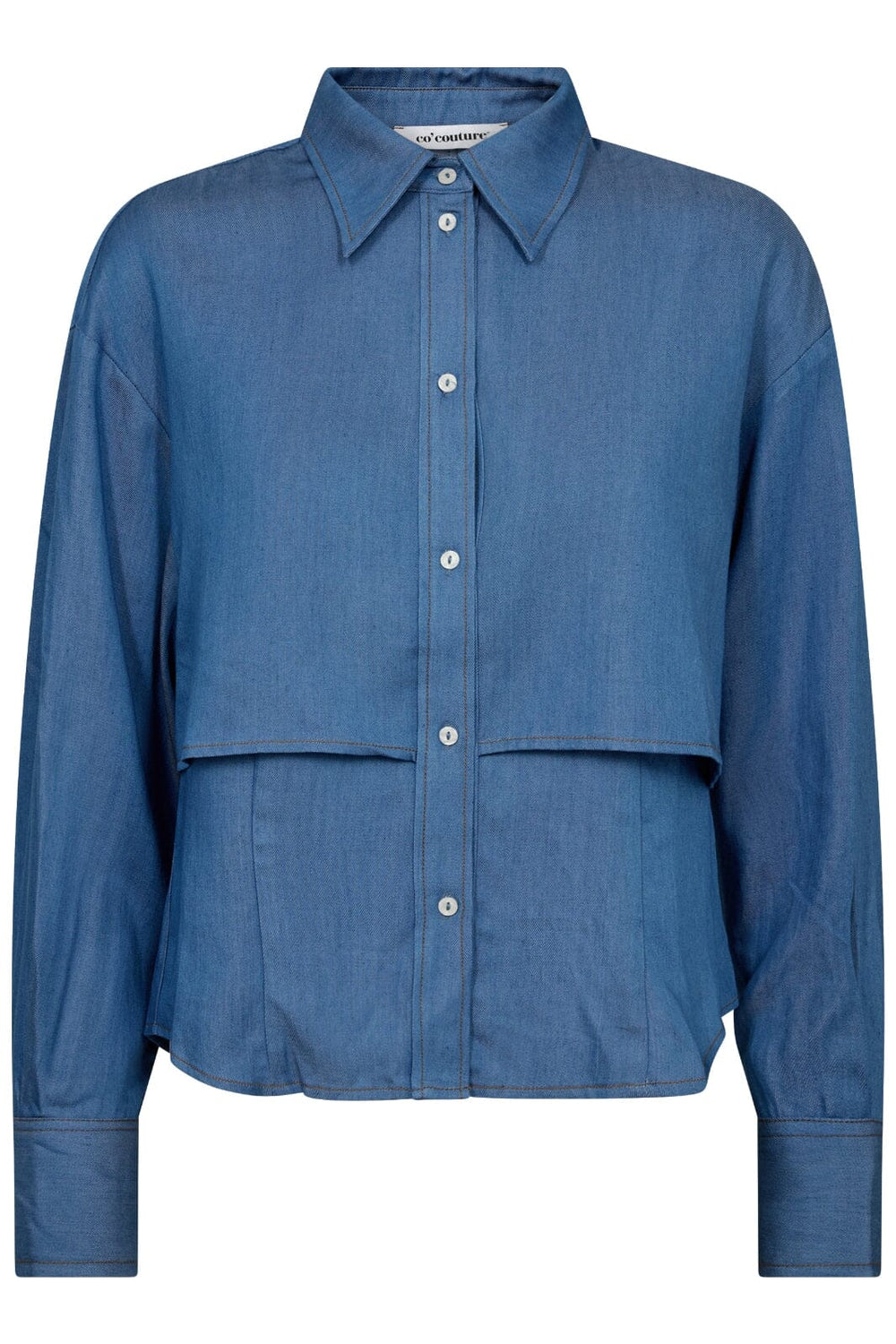 Forudbestilling - Co´couture - Denimcc Double Layer Shirt 35741 - 552 Denim Blue Skjorter