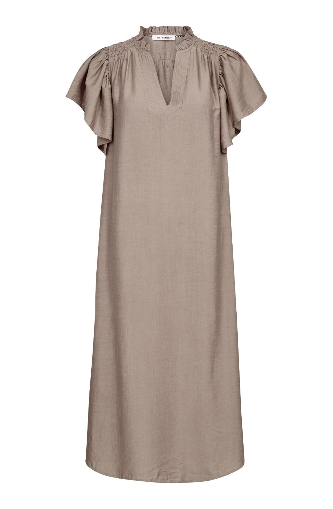 Forudbestilling - Co´Couture - Heracc Ss Frill Dress 36421 - 154 - Walnut Kjoler