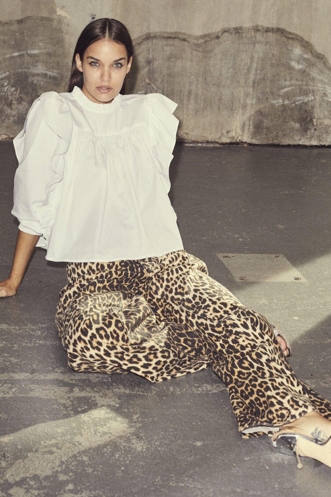 Forudbestilling - Co´couture - Leocc Denim Panel Pant 31229 - 16 Khaki Bukser