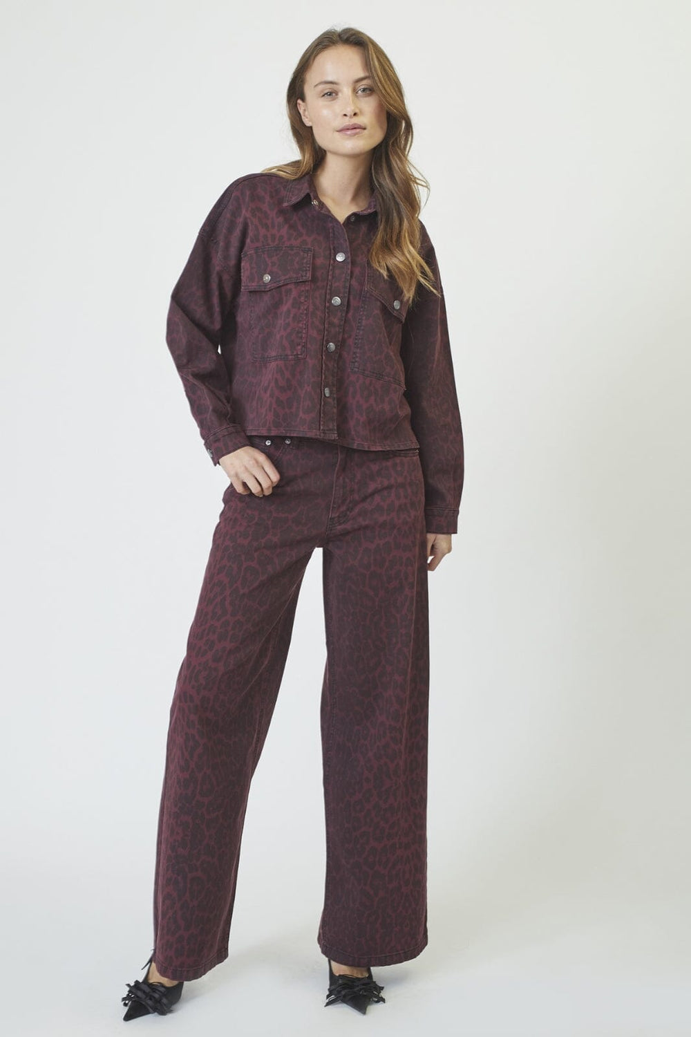 Co´Couture - Leocc Wide Pant 31287 - 87 - Winered