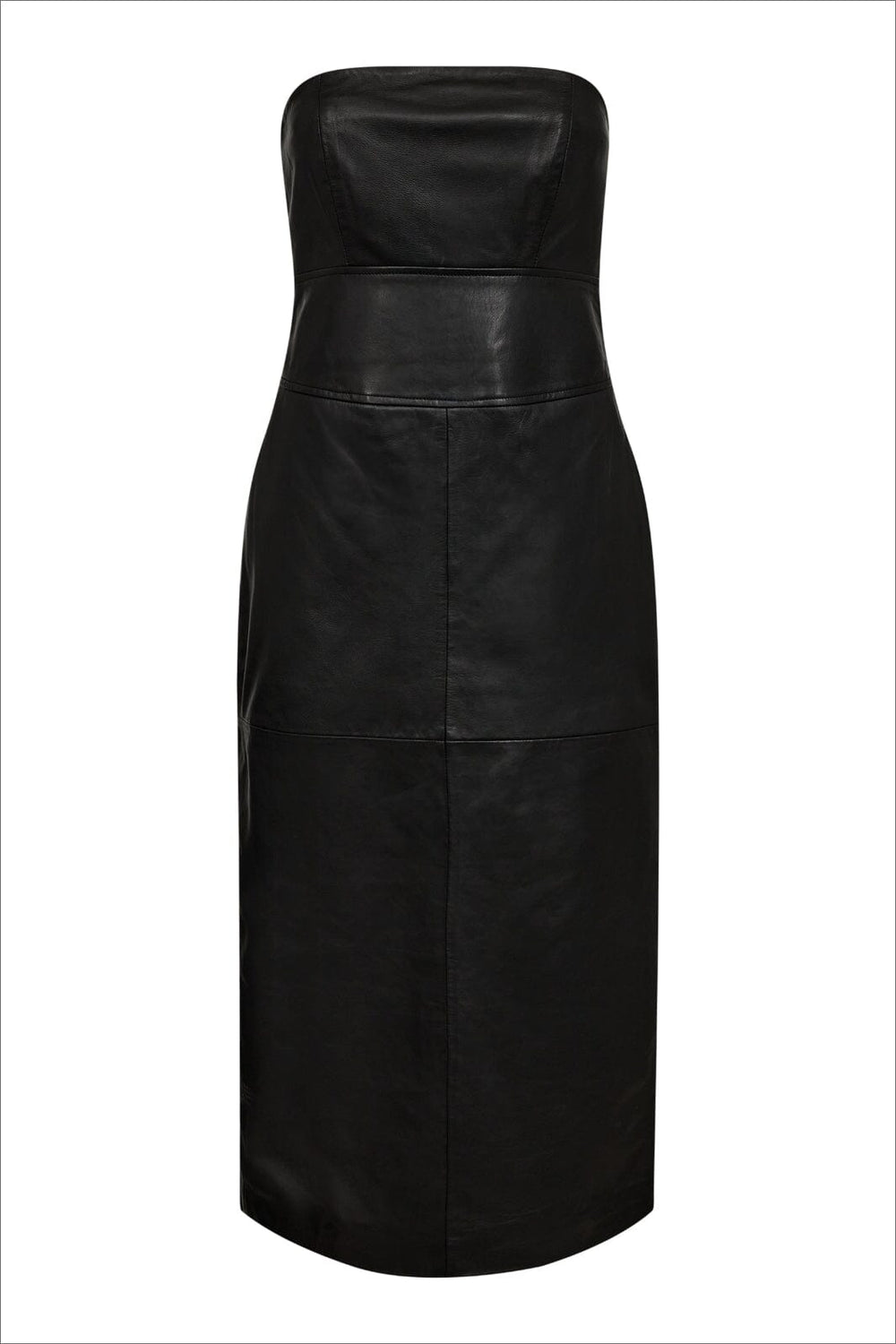 Forudbestilling - Co´couture - Phoebecc Leather Tube Dress 36403 - 96 Black Kjoler