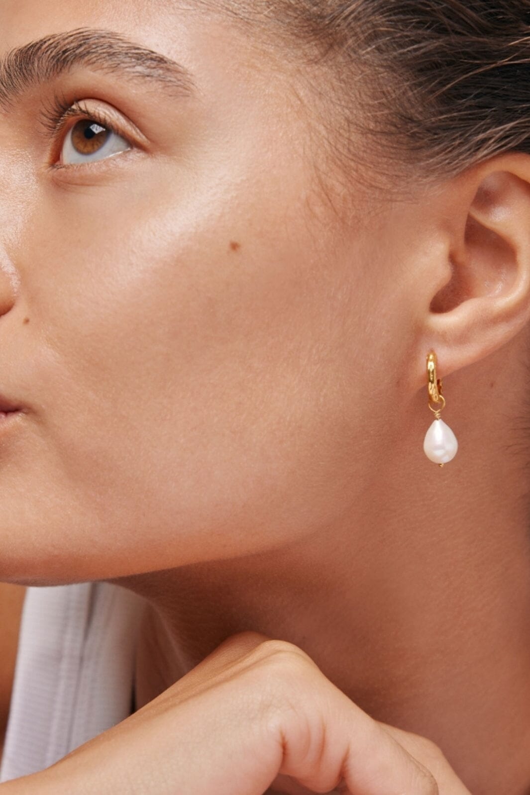 Forudbestilling - Enamel Copenhagen - Hoops, Significant Pearl - Pearls Øreringe