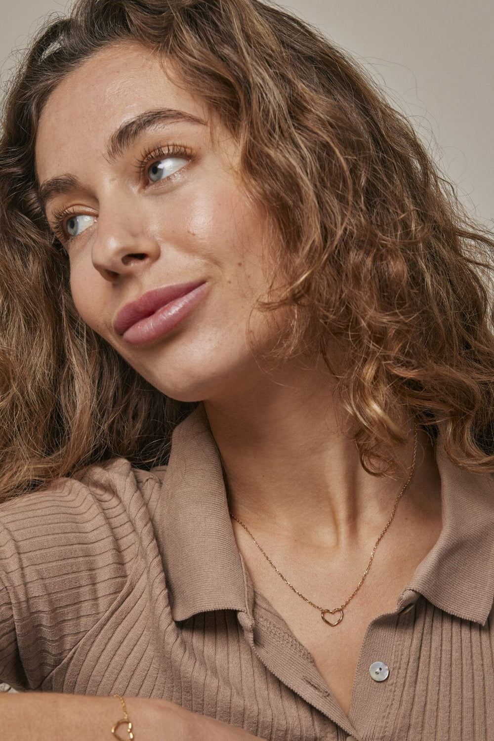 Enamel Copenhagen - Necklace, Organic Heart N102GM - 925S/Gp/M