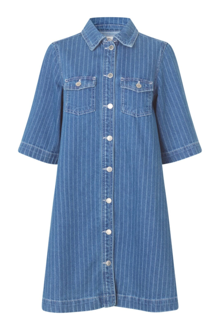 Forudbestilling - Global Funk - Mira-G - P52 Midt Blue Stripe Kjoler