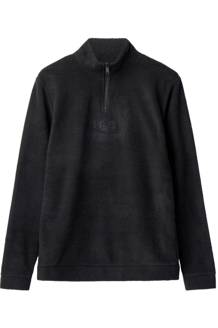Forudbestilling - H2O - Blåvand II Fleece Half Zip - Black (Juli) Fleece jakker