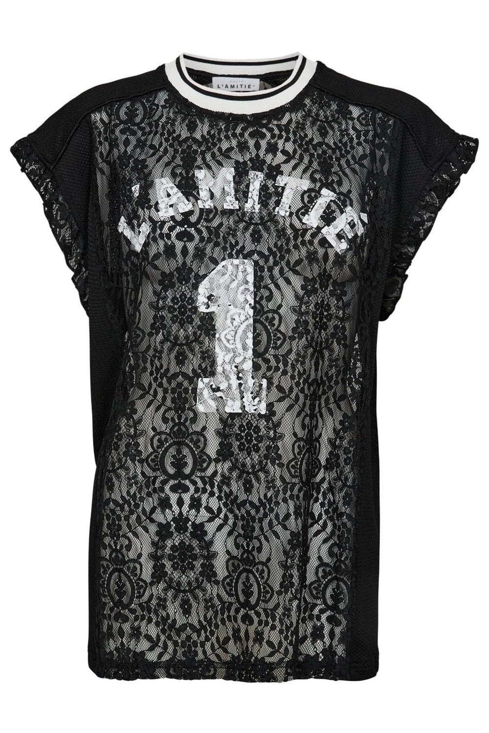 Haute L'Amitié - Football Lace Frill Top HL10124 - Black