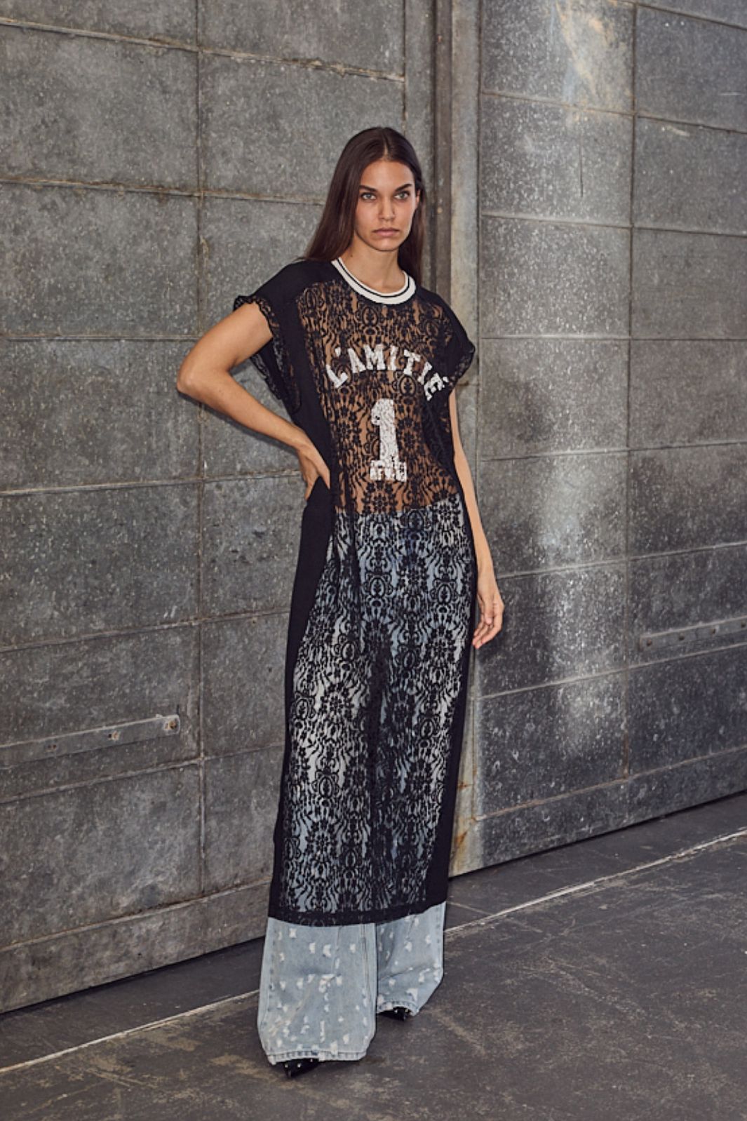 Forudbestilling - Haute L'Amitié - Lace Football Frill Dress HL10132 - Black Kjoler