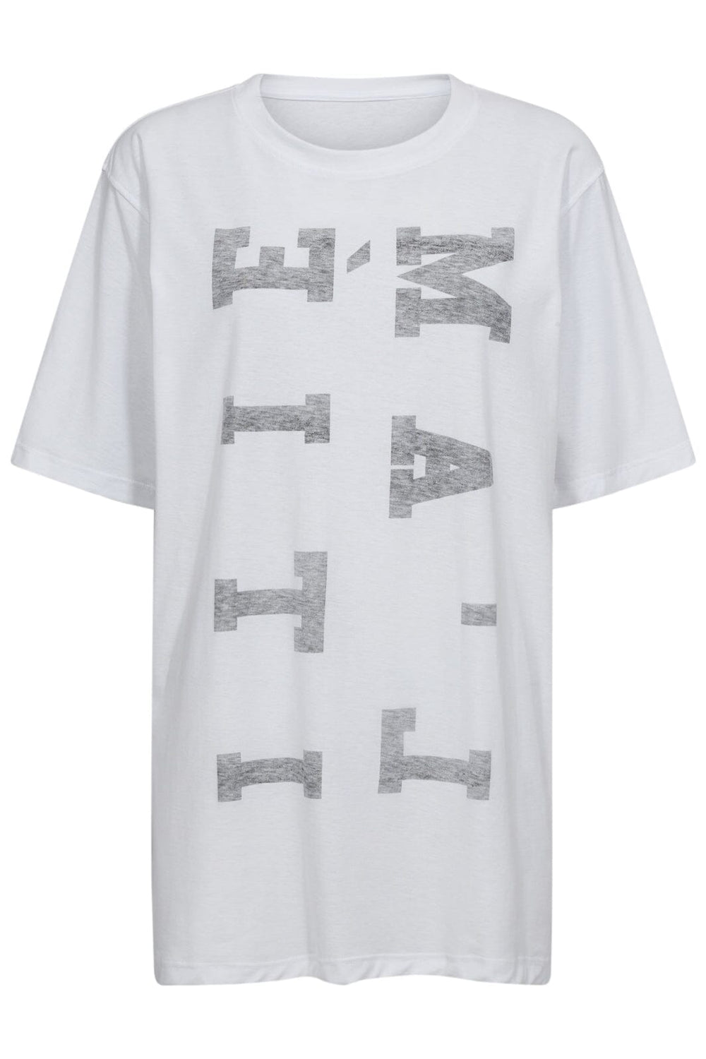 Forudbestilling - Haute L'Amitié - Maxi Reverse Logo Tee HL10231 - White/Black Print T-shirts