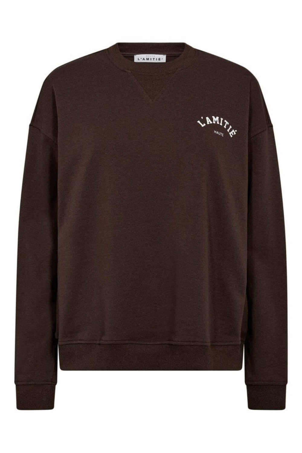 Haute L'Amitié - Mini Curve Logo Sweat HL10022 - Mocca