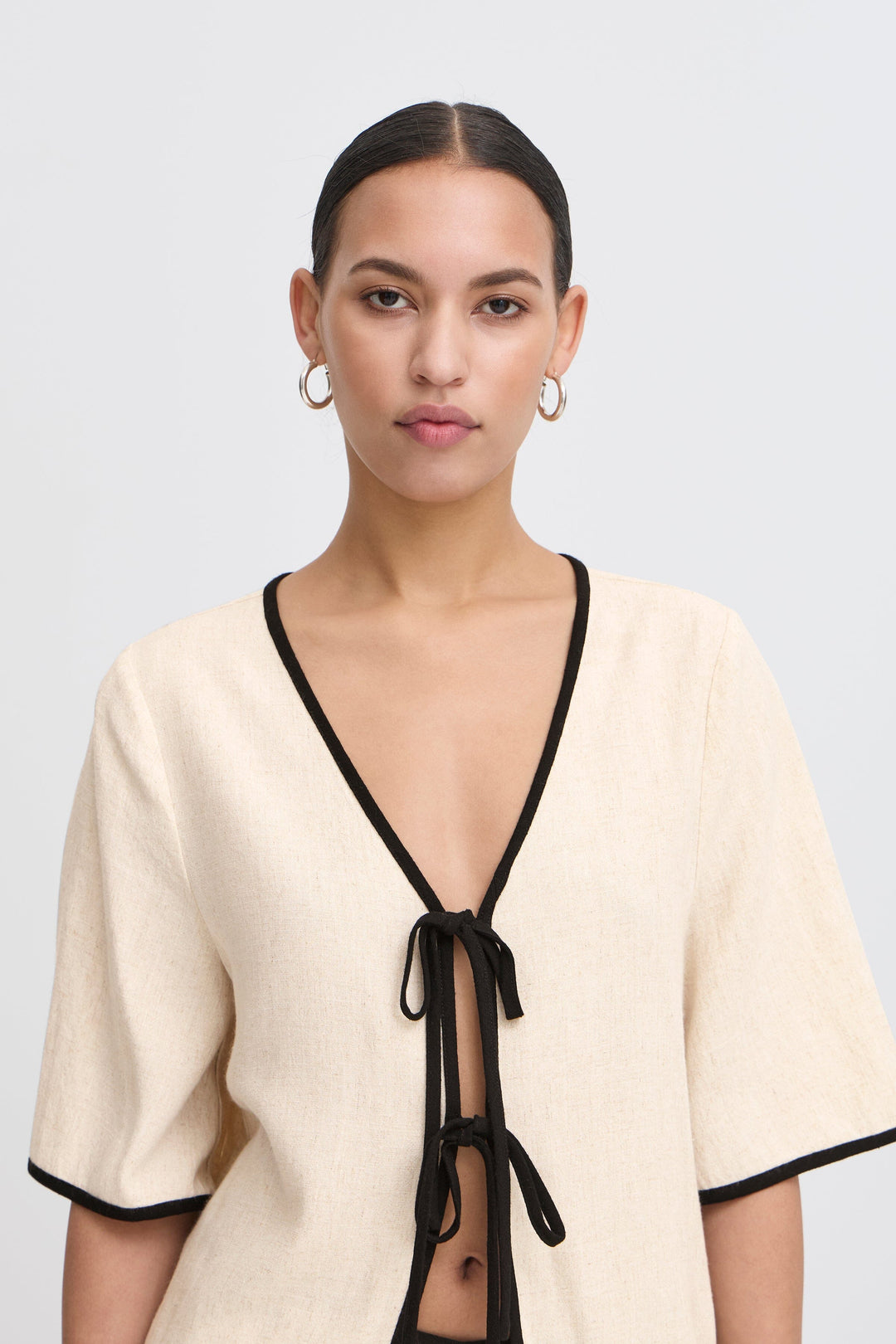 Forudbestilling - Ichi - Ihtacita Shirt 20123339 - 1309071 - Sandshell Melange Skjorter