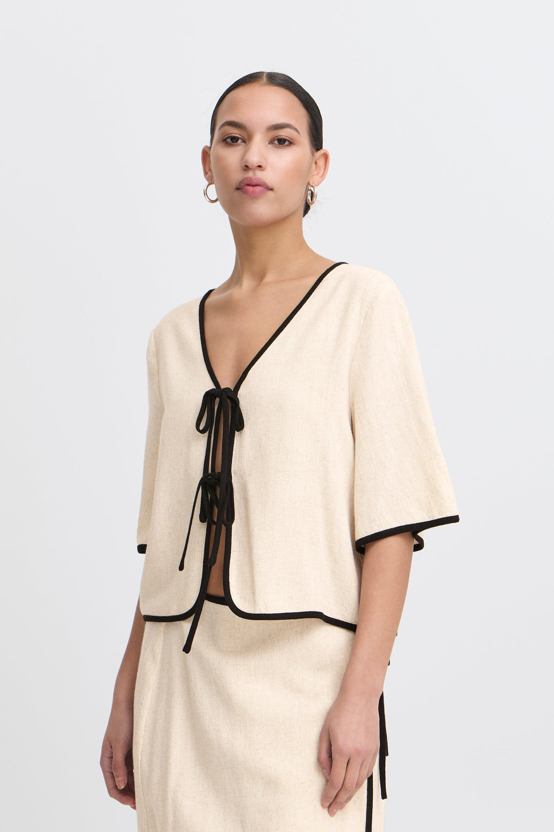 Forudbestilling - Ichi - Ihtacita Shirt 20123339 - 1309071 - Sandshell Melange Skjorter