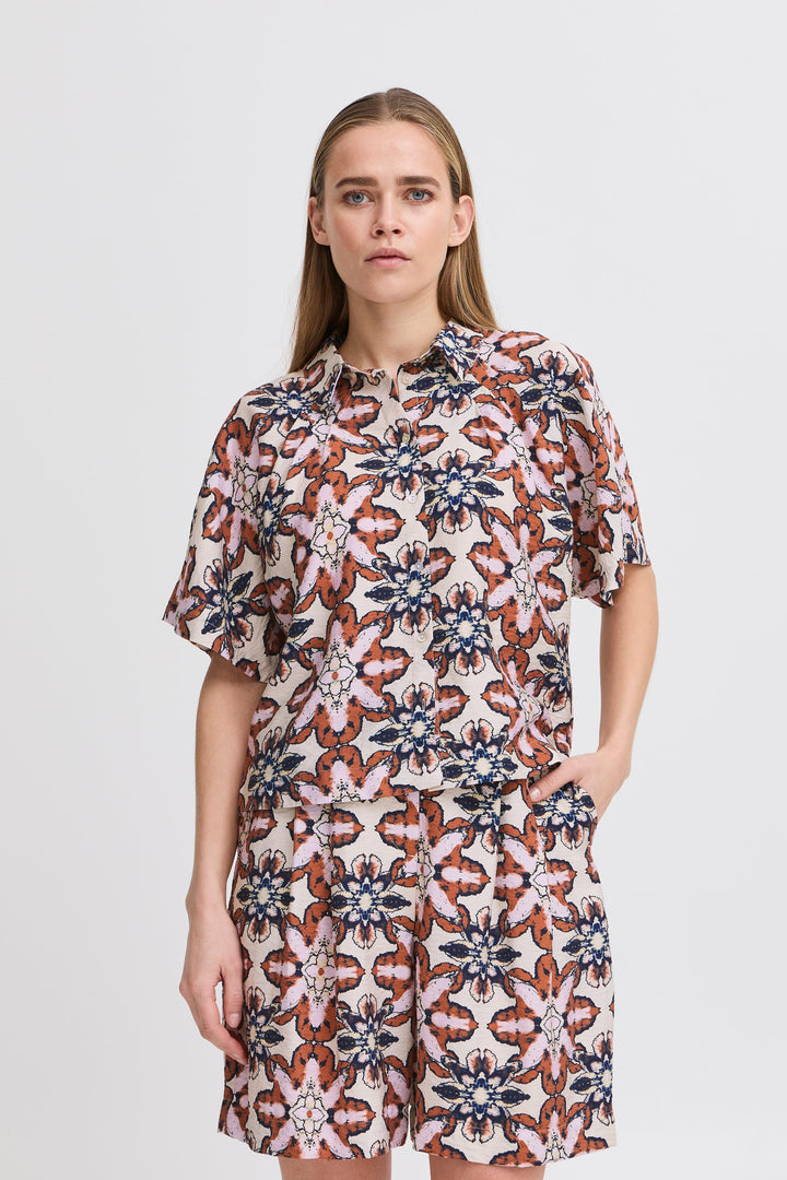 Forudbestilling - Ichi - Ihzasha Sh 20122977 - 204446 Folklore Flower Aop Skjorter