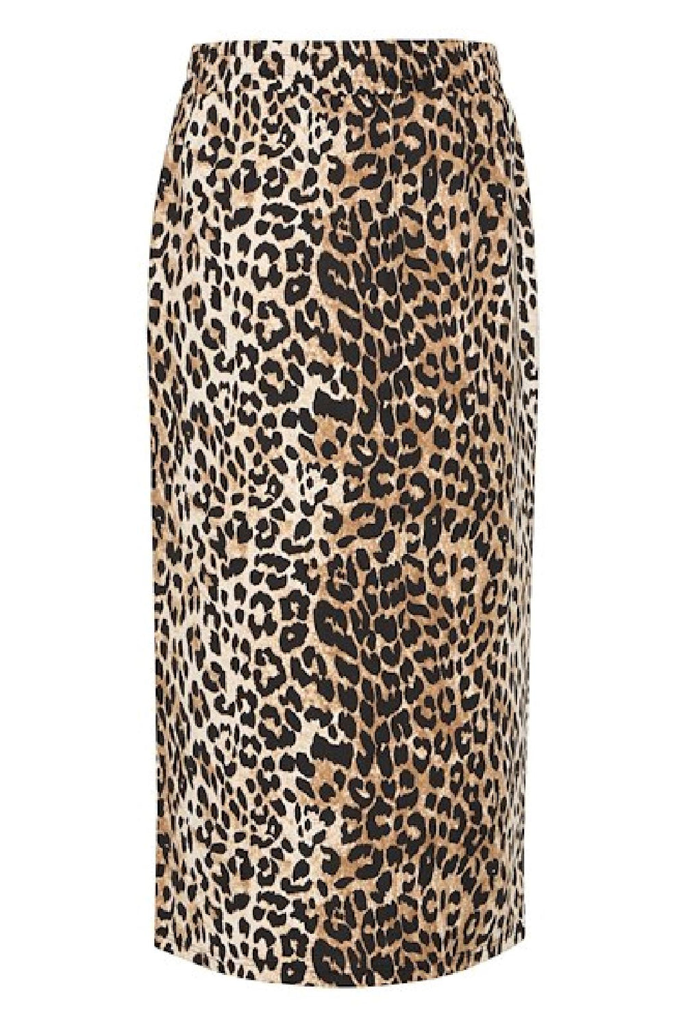 Forudbestilling - Ichi - Ixkate Leop Long Skirt - 205020 Kate Leop Print Nederdele