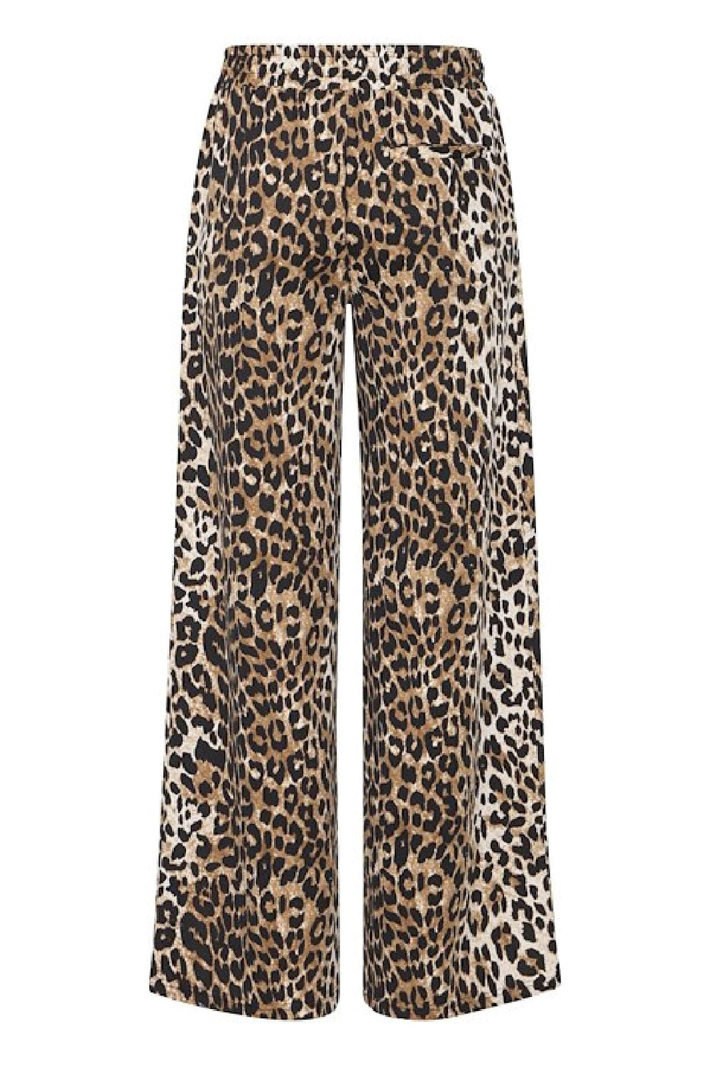 Forudbestilling - Ichi - Ixkate Leop Wide Long Pant - 205020 Kate Leop Print Bukser