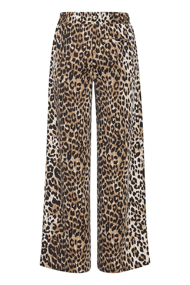 Forudbestilling - Ichi - Ixkate Leop Wide Long Pant - 205020 Kate Leop Print Bukser