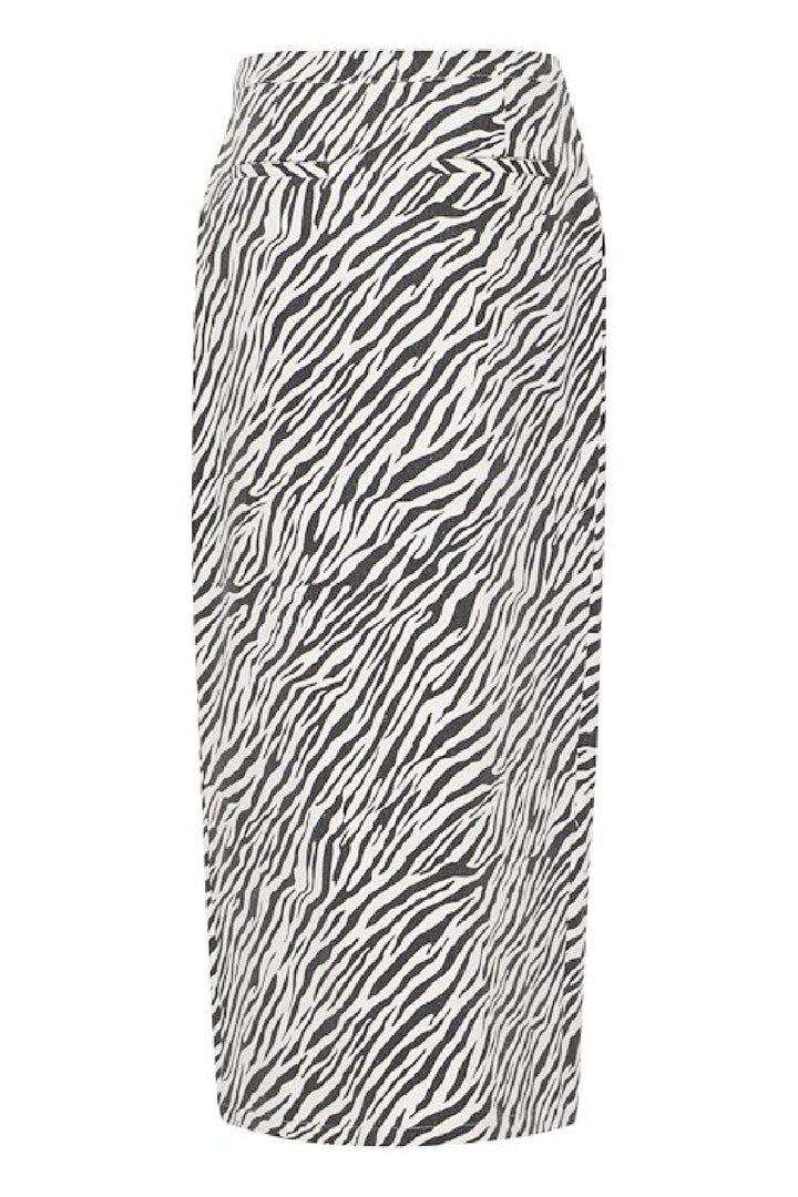 Forudbestilling - Ichi - Ixzebra - 194008 Black Nederdele