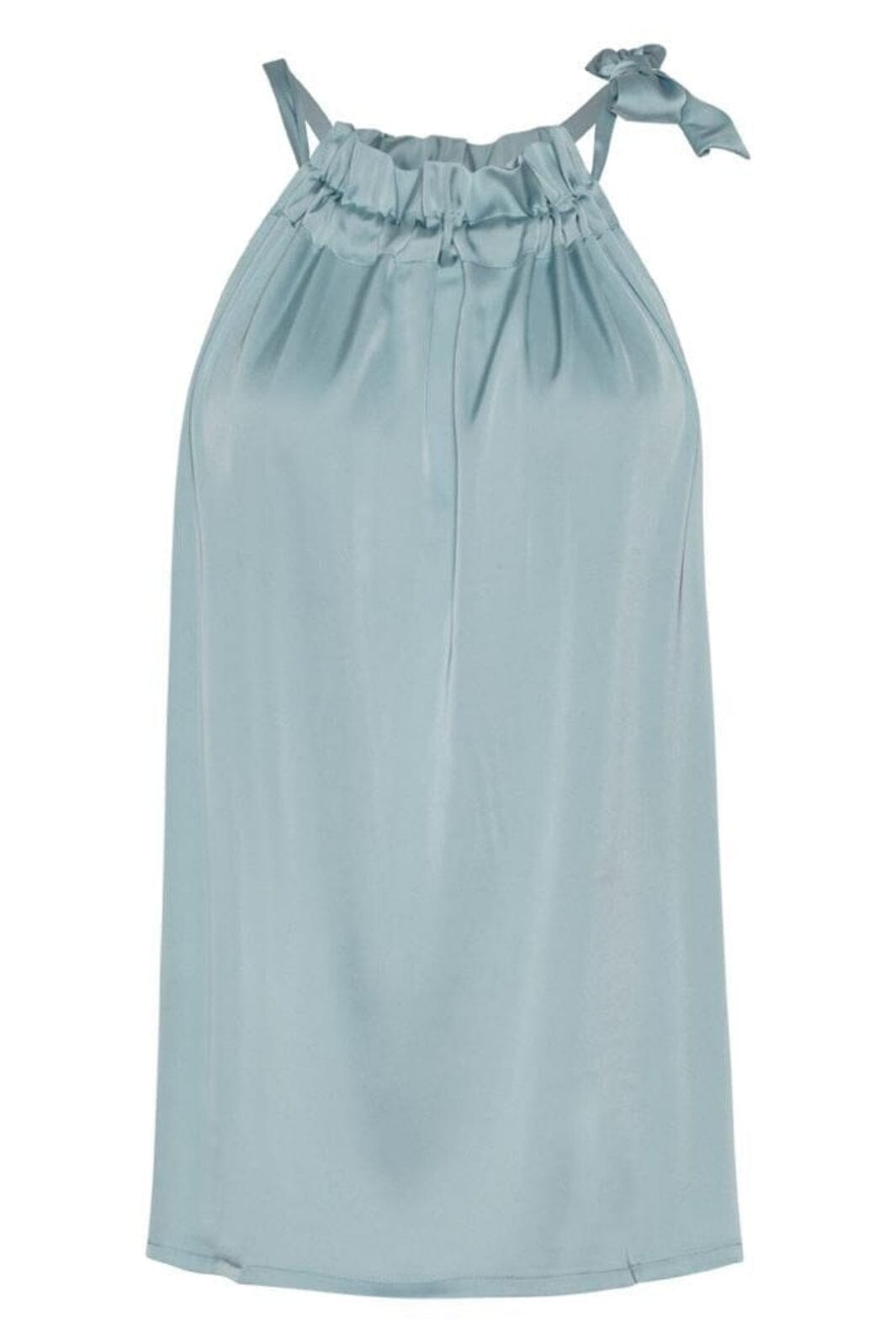 Forudbestilling - Karmamia - Ruffle Tie Top - Sky Toppe