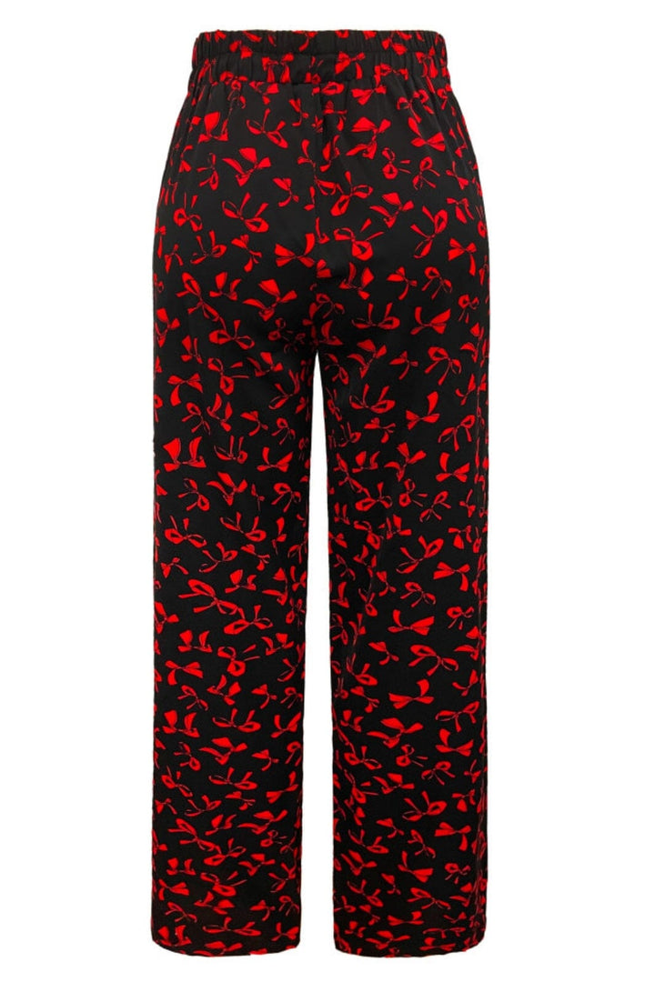 Forudbestilling - Liberte - Cecilie-Pants 22131 - Black Red Bow Bukser