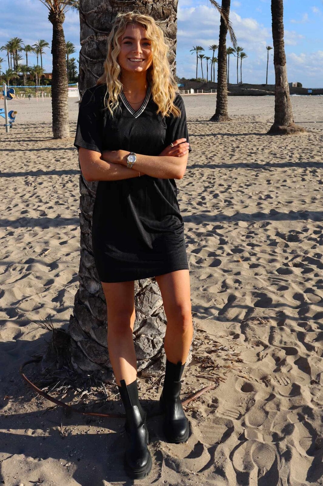 Liberte - Felia-Ss.Dress 22229 - Black Simili