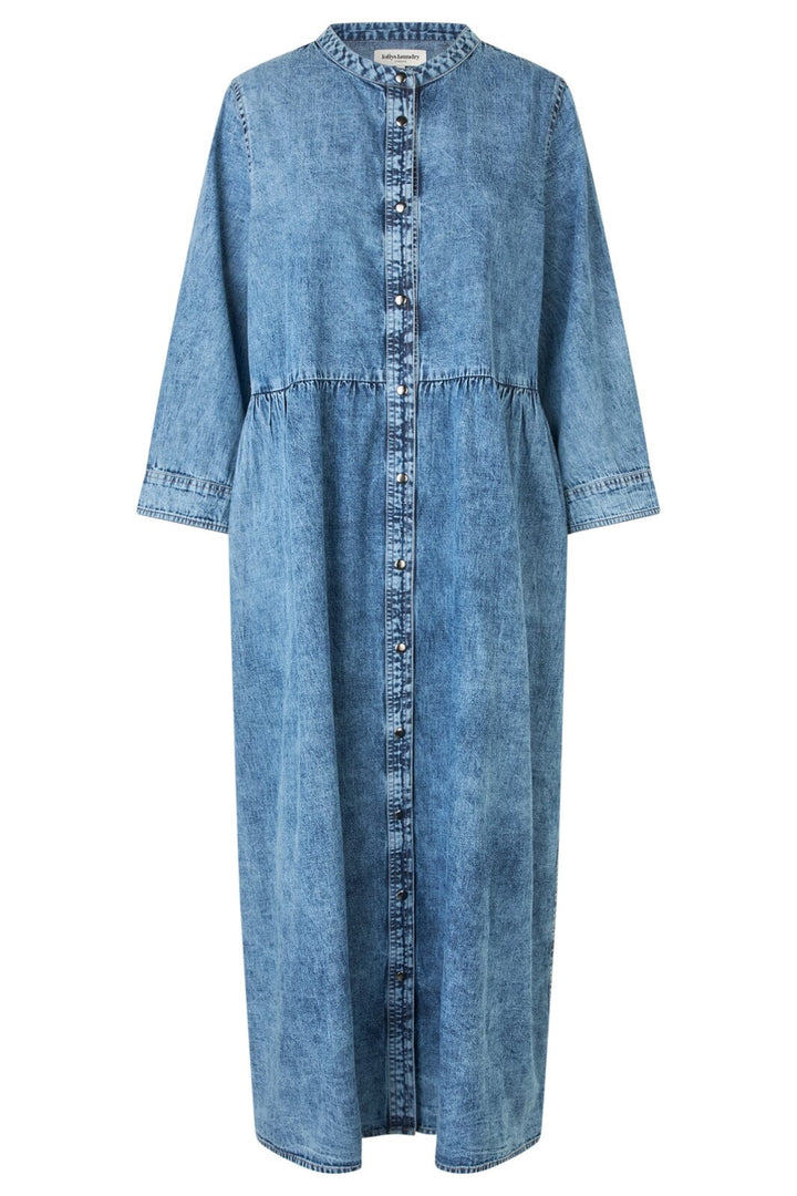 Forudbestilling - Lollys Laundry - Aliyall Maxi Dress Ls25420-3003 - 100 Washed Denim Kjoler