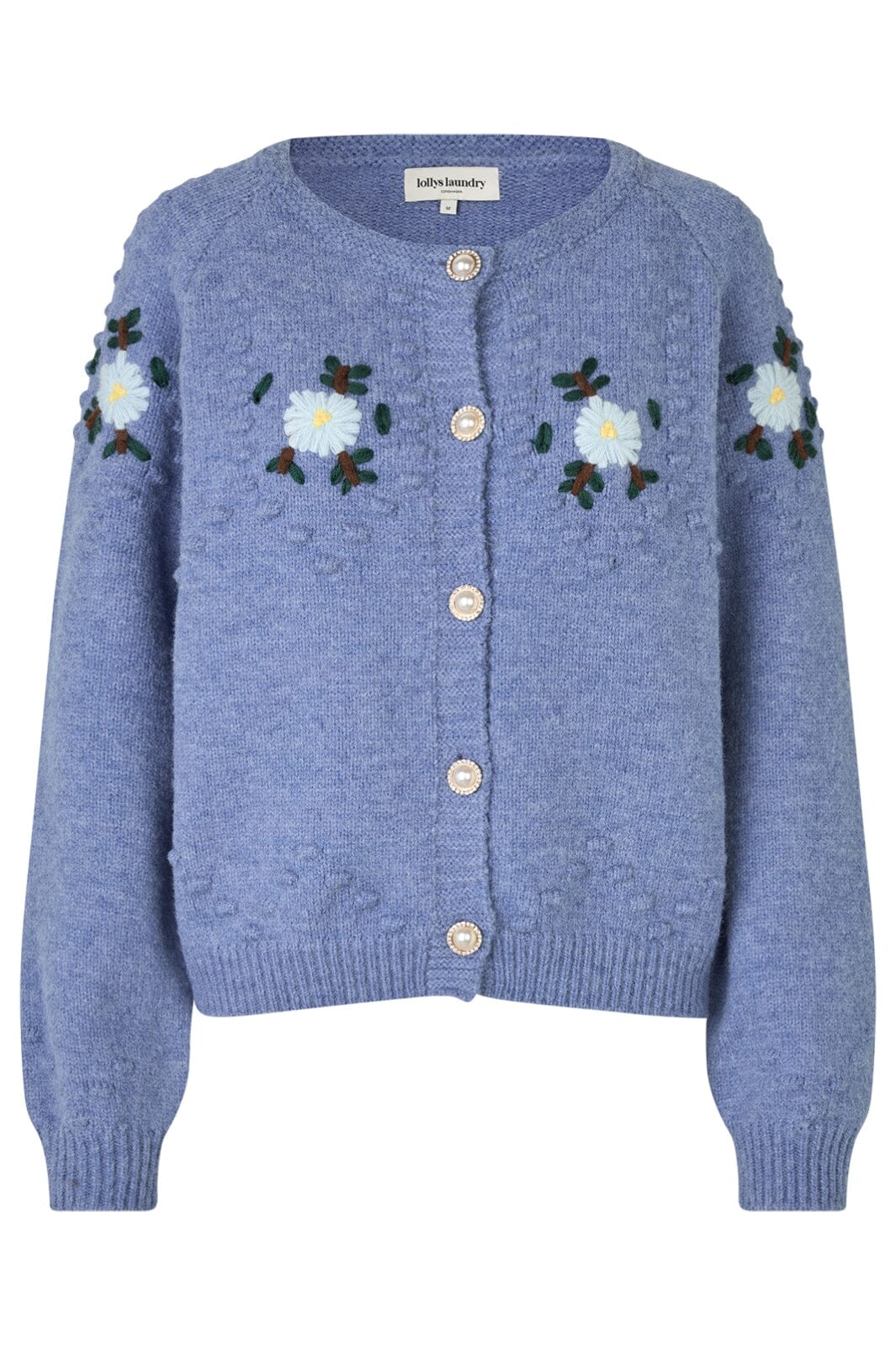 Forudbestilling - Lollys Laundry - Gracelynnll Knit Cardigan Ls25497-5020 - Blue Melange Cardigans