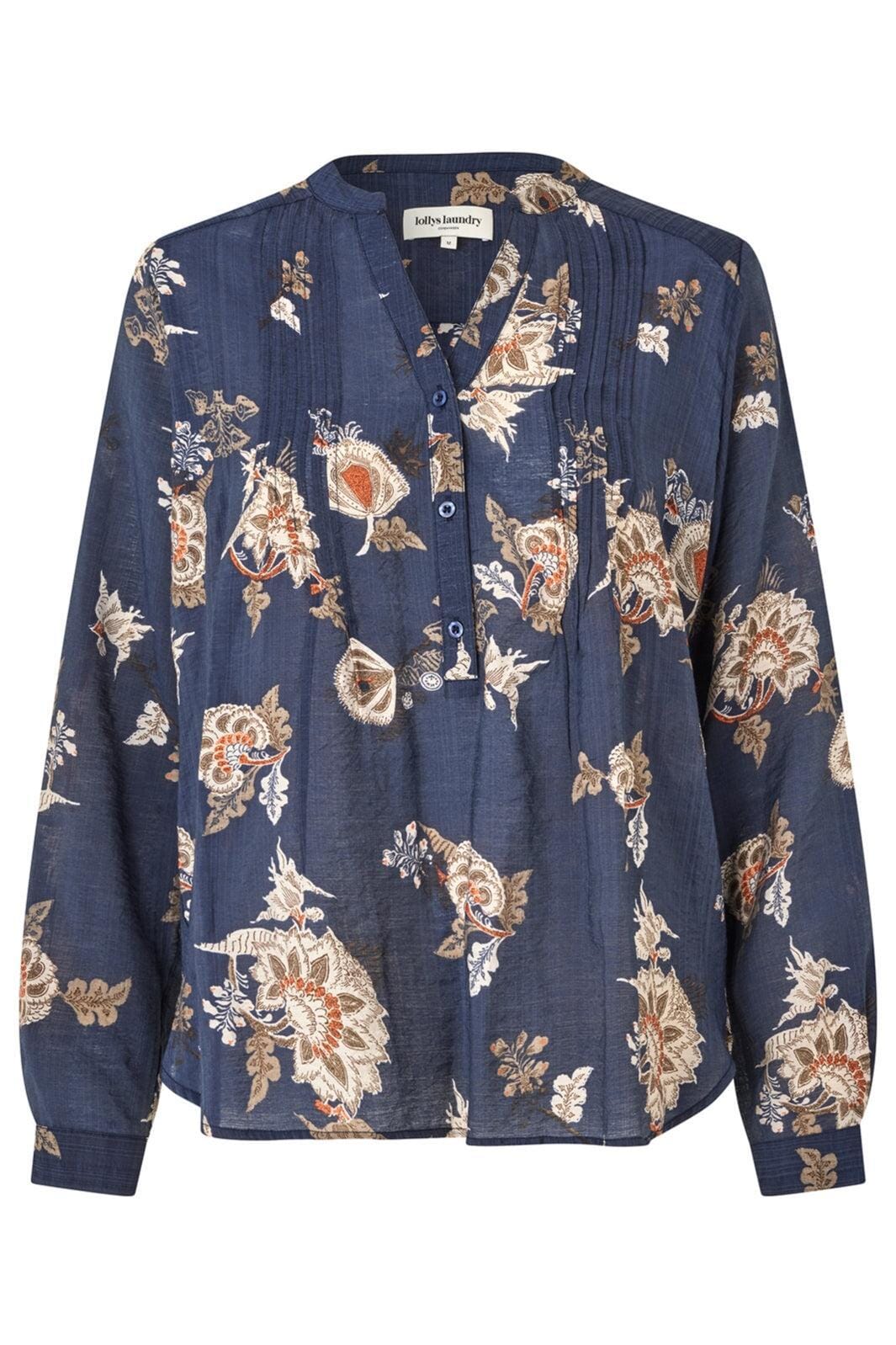 Forudbestilling - Lollys Laundry - Helenall Shirt Ls - 23 Dark Blue Skjorter
